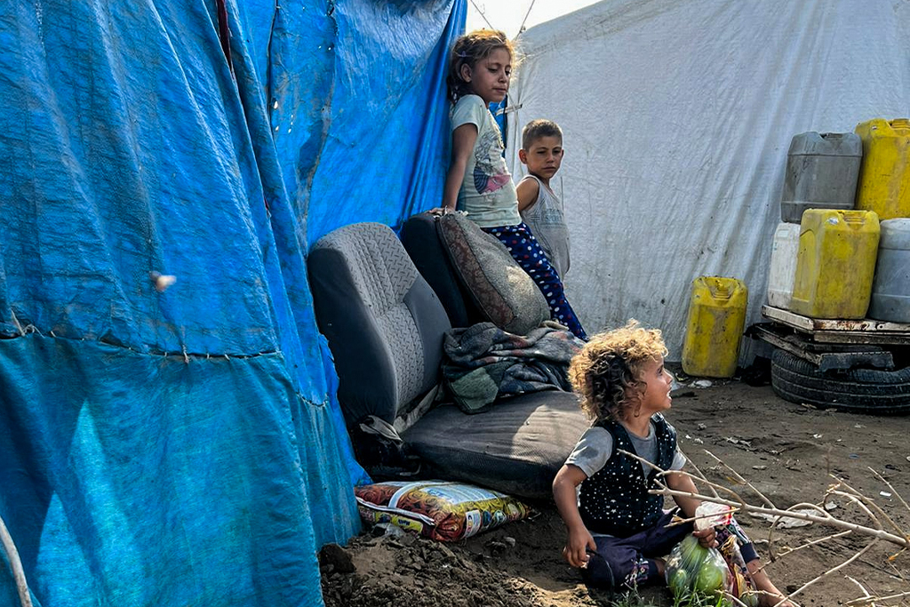 Child refugees at a camp in Turkey